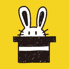 magic rabbit doodle drawing N16