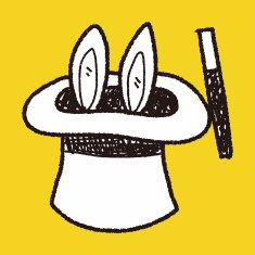 magic rabbit doodle drawing N17