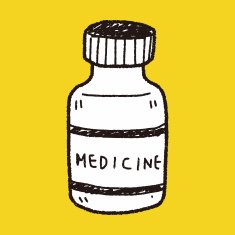 medicine bottle doodle drawing N11