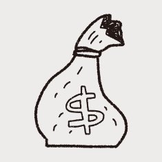 money bag doodle drawing N7