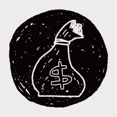 money bag doodle drawing N11