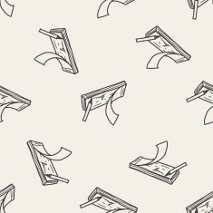 money check doodle drawing seamless pattern background