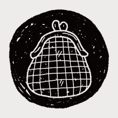 money coin wallet doodle N6