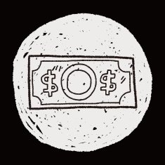 money doodle drawing N14