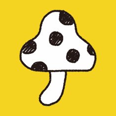 mushroom doodle drawing N4