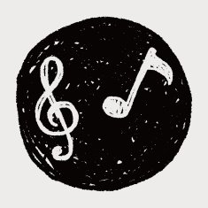 music note doodle drawing N32