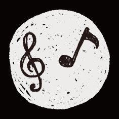 music note doodle drawing N34