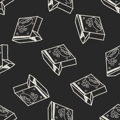 oatmeal doodle seamless pattern background