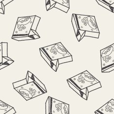 oatmeal doodle seamless pattern background N2