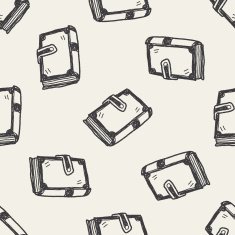 old book doodle seamless pattern background N3