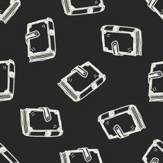 old book doodle seamless pattern background N4
