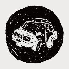 Police Car Doodle N6