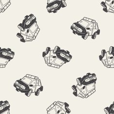 Police Car Doodle N10