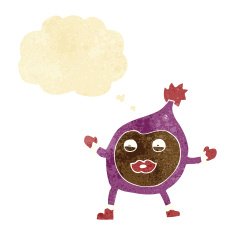 cartoon funny creature with thought bubble N3