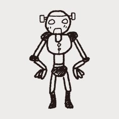 robot doodle N366
