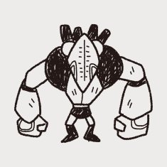 robot doodle N374