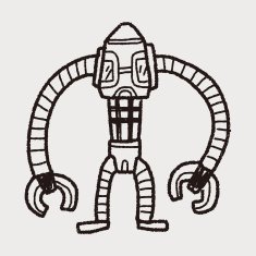 robot doodle N385