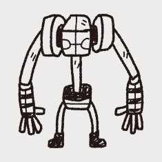 robot doodle N391