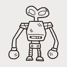 robot doodle N393