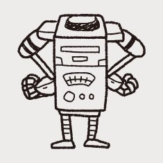 robot doodle N396