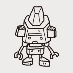robot doodle N398
