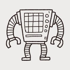robot doodle N409