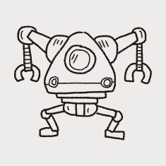 robot doodle N418