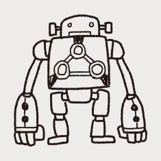 robot doodle N419
