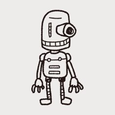 robot doodle N423