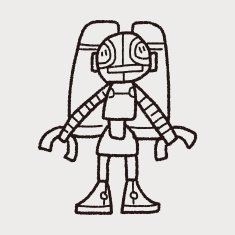 robot doodle N433