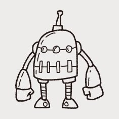 robot doodle N434