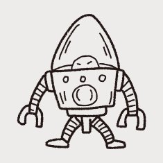 robot doodle N446