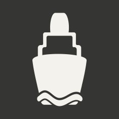 Flat in black and white mobile application buoy