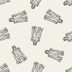 robot doodle seamless pattern background N88