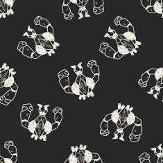 robot doodle seamless pattern background N111