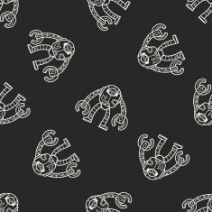 robot doodle seamless pattern background N122