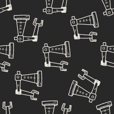 robot doodle seamless pattern background N144