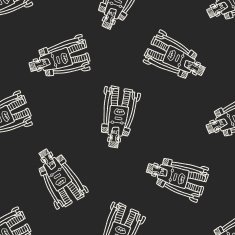 robot doodle seamless pattern background N186