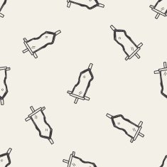 royal flag doodle seamless pattern background