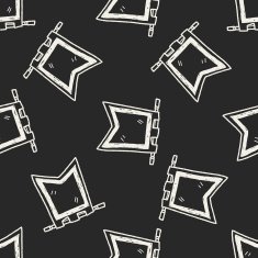 royal flag doodle seamless pattern background N5