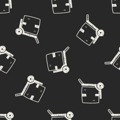 shipping doodle seamless pattern background N4