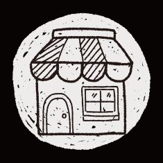 shop store doodle drawing N19