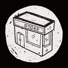 shop store doodle drawing N24