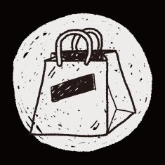 shopping bag doodle drawing N18