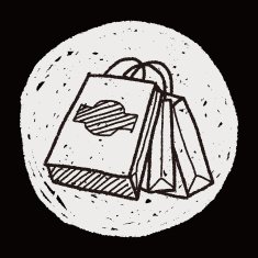 shopping bag doodle drawing N19