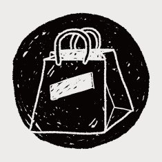 shopping bag doodle drawing N20