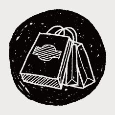 shopping bag doodle drawing N21