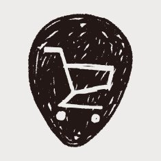 shopping cart doodle drawing N14