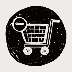 shopping cart doodle drawing N23