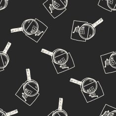 shopping search doodle seamless pattern background N2